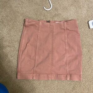 denim like light pink skirt